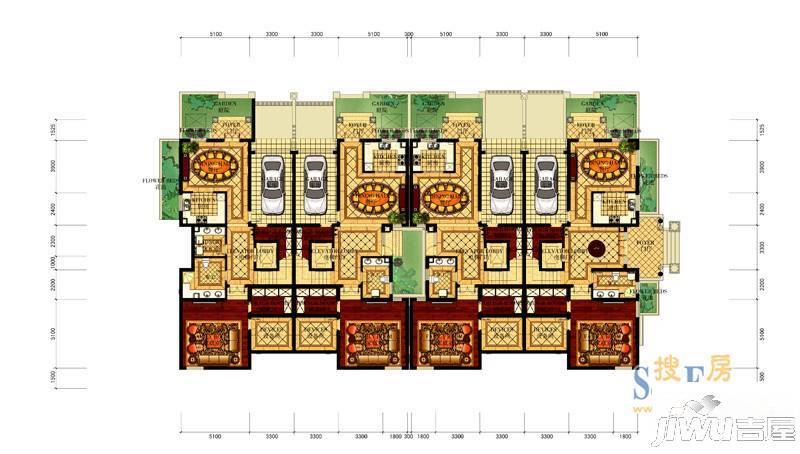 绿野和山墅8室6厅4卫476㎡户型图