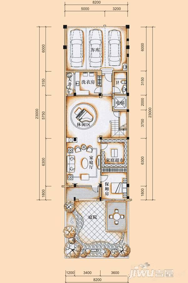 鼎园九礼8室3厅5卫303㎡户型图