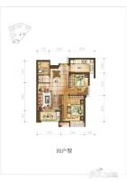 天都城天澜2室2厅1卫80㎡户型图