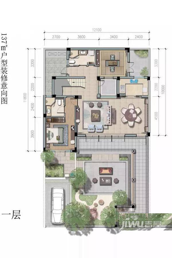 十里风荷4室2厅4卫137㎡户型图