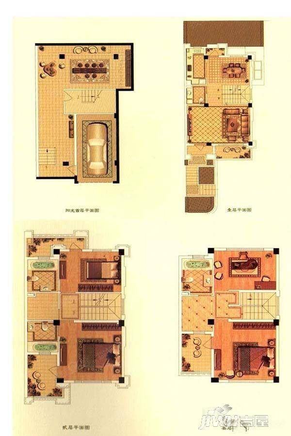 三盛颐景御园4室2厅4卫184㎡户型图