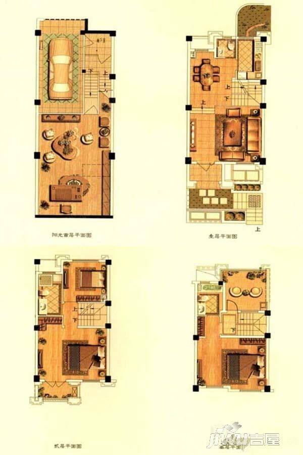 三盛颐景御园3室2厅3卫138㎡户型图