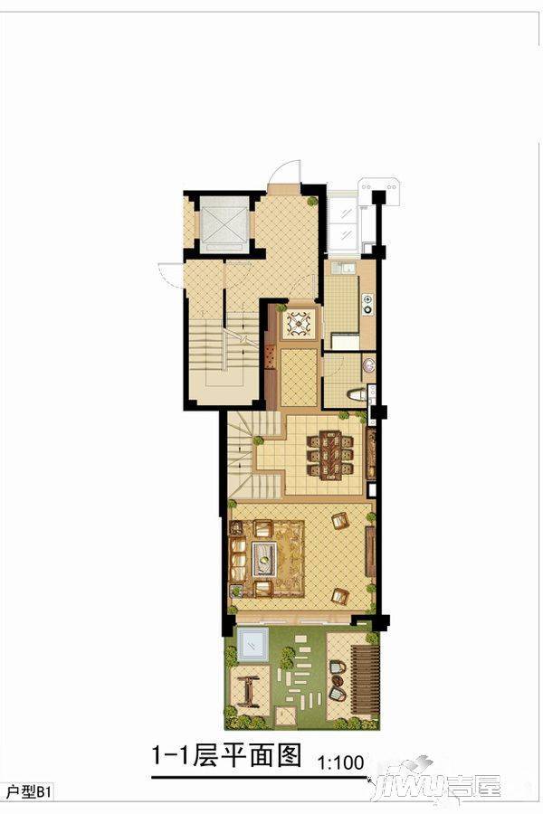 西湖墅4室3厅2卫165㎡户型图