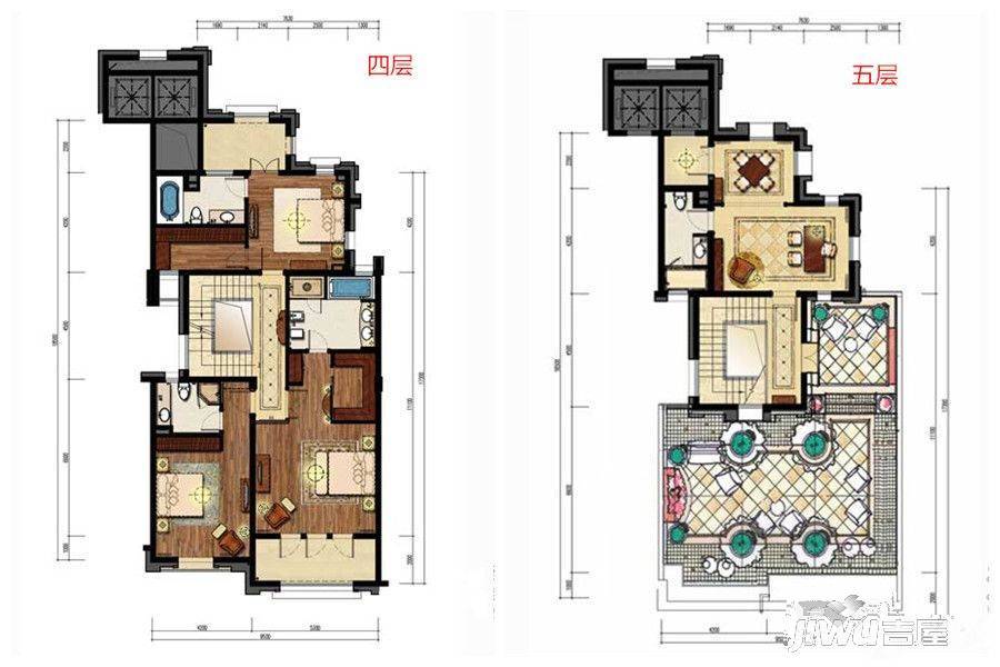 新湖武林国际公寓4室6厅7卫400㎡户型图