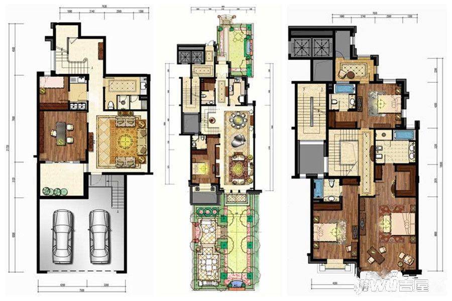 新湖武林国际公寓5室4厅6卫340㎡户型图