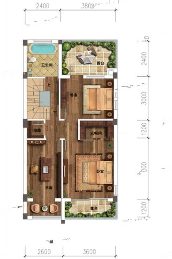 天地墅园首府5室3厅4卫300㎡户型图