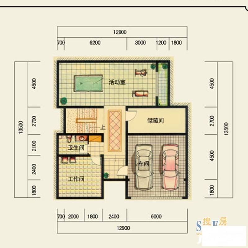 湖光山社5室2厅5卫469㎡户型图