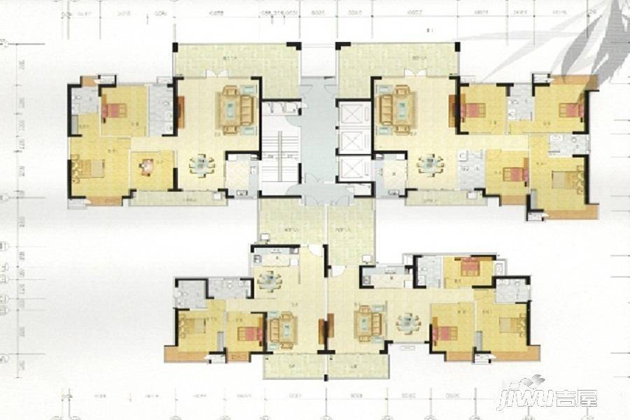 榕东新城3室2厅2卫176.3㎡户型图