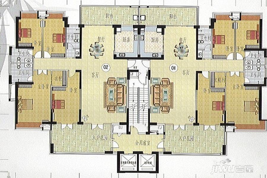 榕东新城4室2厅3卫260.2㎡户型图