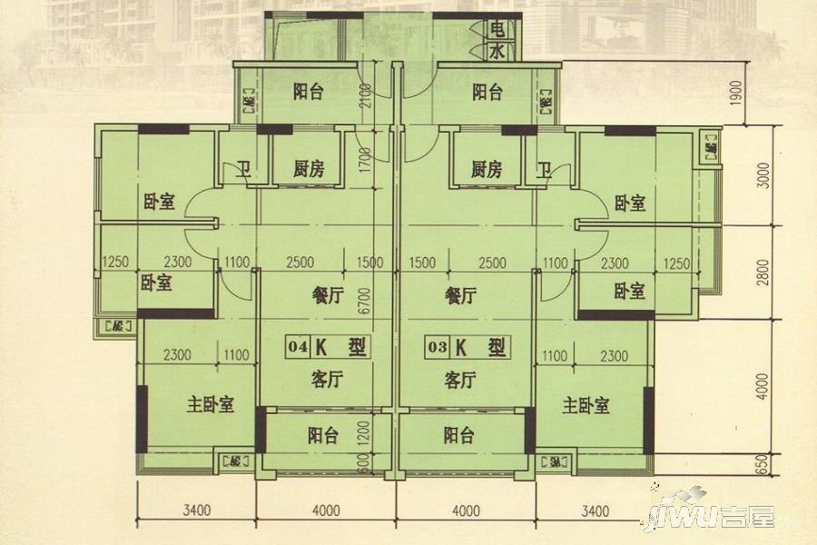 清溪园
                                                            3房2厅1卫
