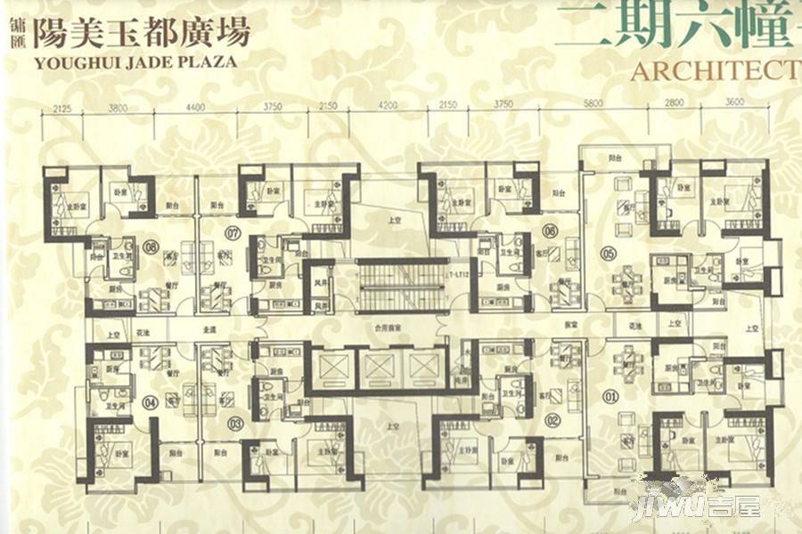 坤山玉天下2室2厅1卫64.3㎡户型图