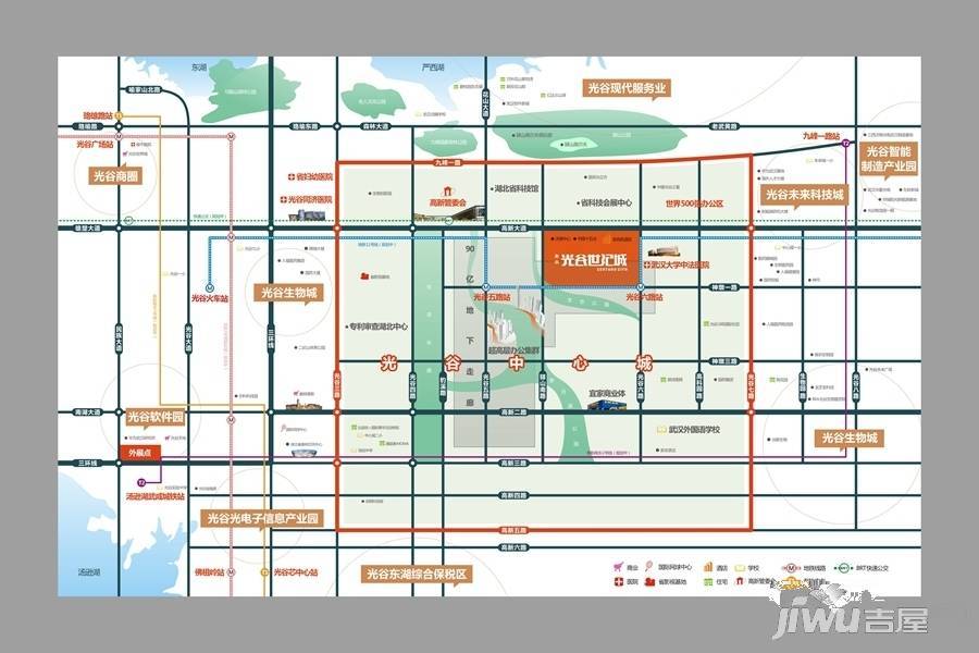 武汉奥山光谷世纪城位置交通图图片