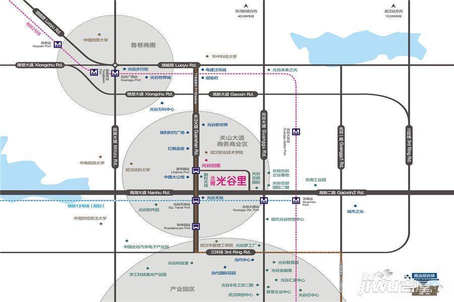 北辰光谷里位置交通图图片