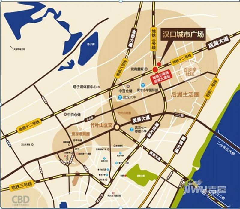 汉口城市广场五期尚邸位置交通图图片