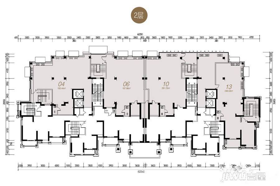 绿地国际金融城商业13室0厅0卫1351.1㎡户型图