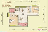 青城阳光2室2厅2卫112.5㎡户型图