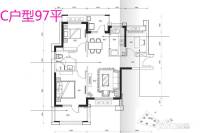 泛海国际松海园3室2厅1卫97㎡户型图