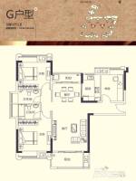 花样年花样城3室2厅2卫120㎡户型图