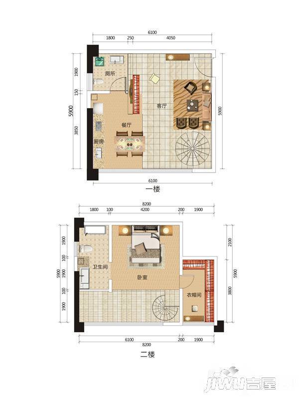 都市礼寓
                                                            1房2厅2卫
