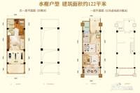 绿岛艺墅7室3厅4卫122㎡户型图