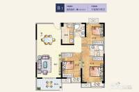 紫菱东岸3室2厅2卫113.7㎡户型图