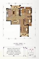 长投珑庭3室2厅1卫103㎡户型图