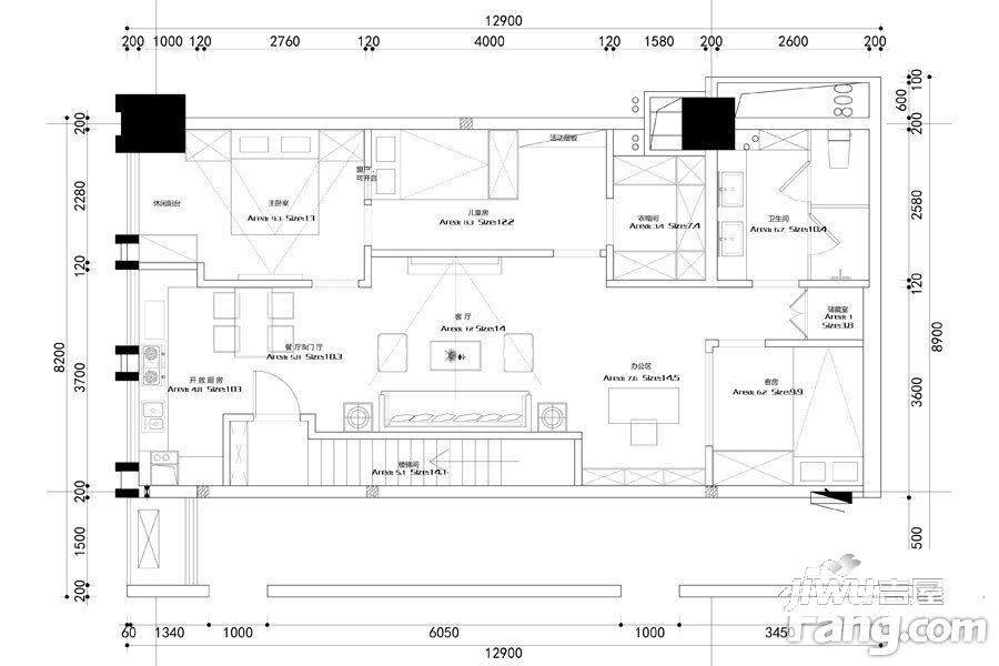 WM我们的垂直社交圈3室2厅1卫83㎡户型图