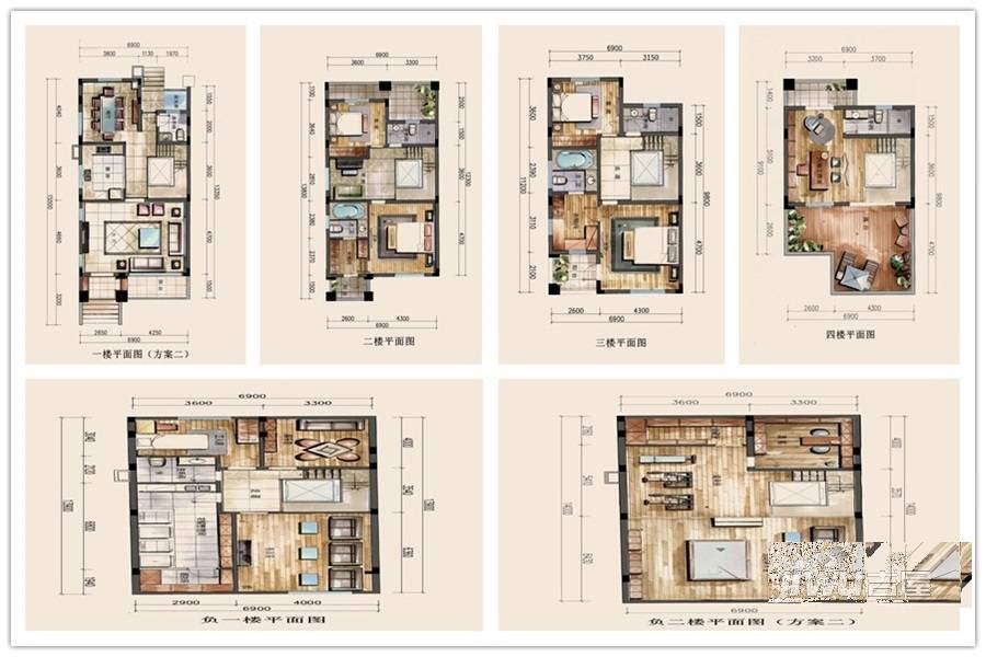 聚龙花园衡山公馆5室3厅6卫270㎡户型图