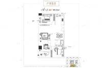 万盈国际3室2厅1卫104.2㎡户型图