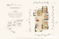 中建东湖锦城4室2厅2卫135㎡户型图