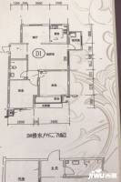 壶畔新城2室2厅1卫96.8㎡户型图