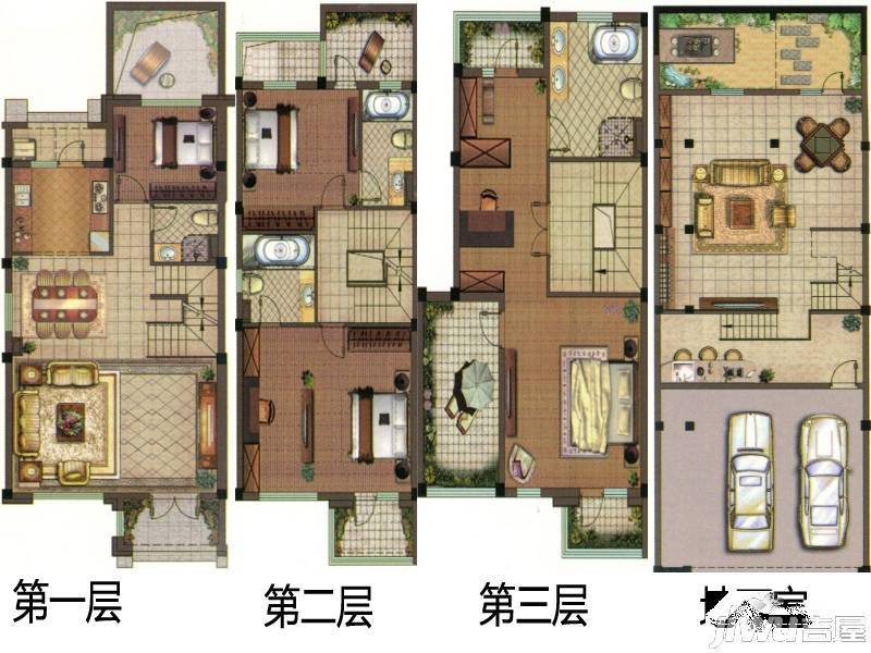 世茂御龙湾5室2厅4卫220㎡户型图