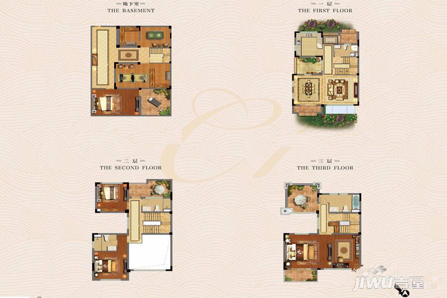 运河世家4室2厅4卫210㎡户型图