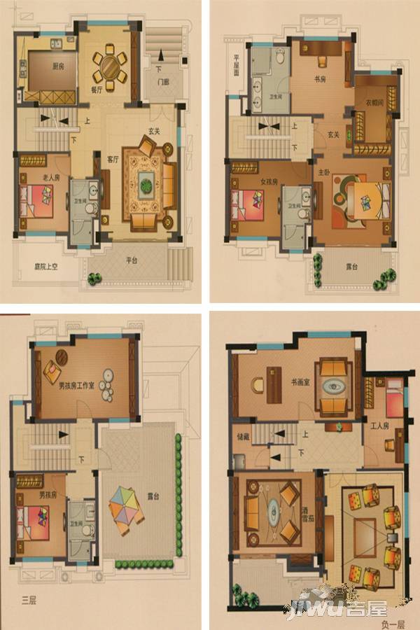 碧桂园白鹭湾5室2厅4卫252㎡户型图