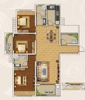 仁盛世纪星城3室2厅2卫128.9㎡户型图