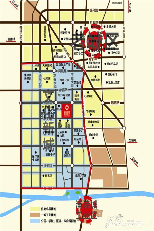 红星美凯龙盐山国际商业中心位置交通图
