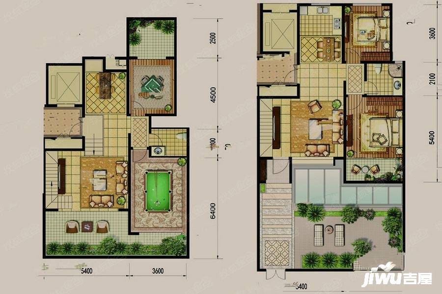 天成岭秀岭贤府2室1厅1卫97㎡户型图