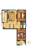 文安百都家园2室2厅1卫92.7㎡户型图