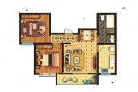 文安百都家园2室2厅1卫95.5㎡户型图