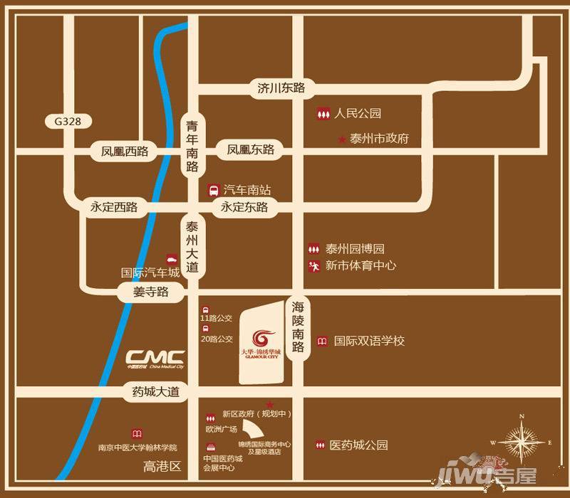 大华锦绣华城位置交通图图片