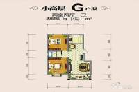 苏源聚福园2室2厅1卫102㎡户型图