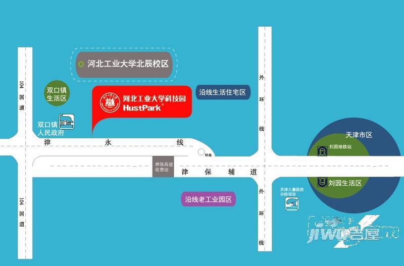 河北工业大学科技园天津园区位置交通图图片