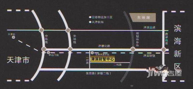 津滨财智中心位置交通图图片