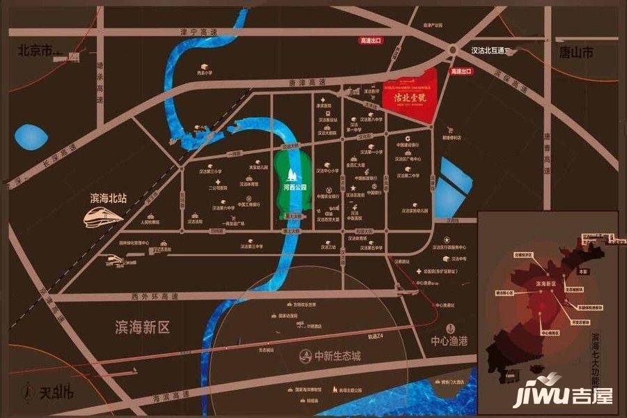 沽北壹號位置交通图