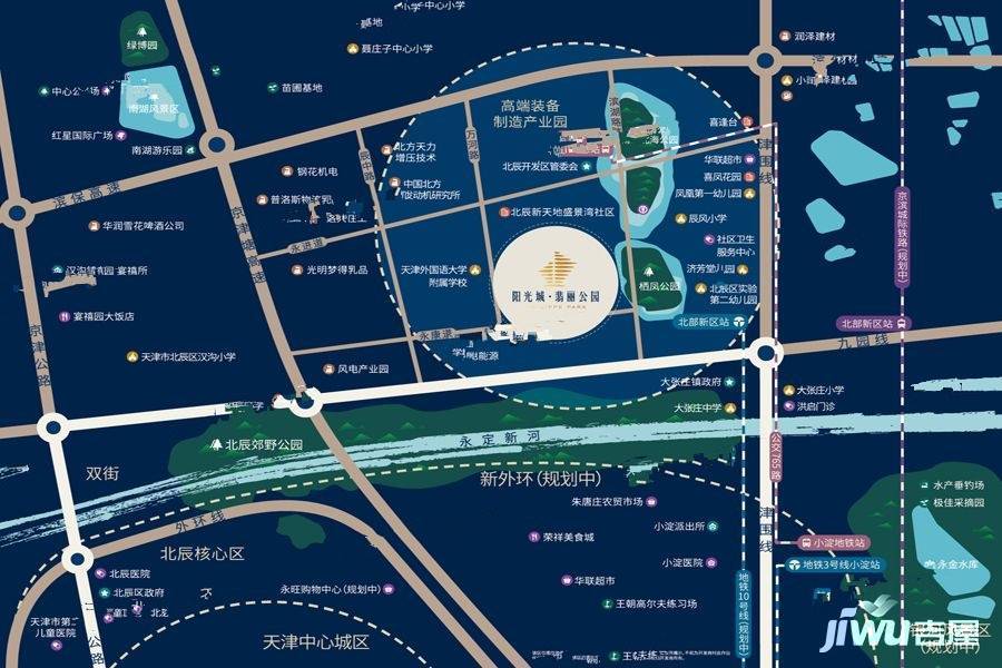 阳光城翡丽公园位置交通图
