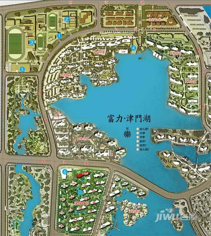 富力津门湖规划图图片