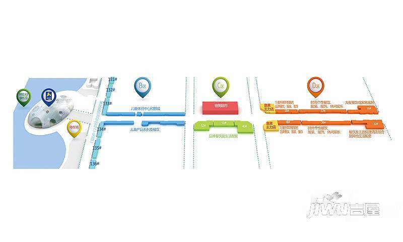米立方风情商业街规划图