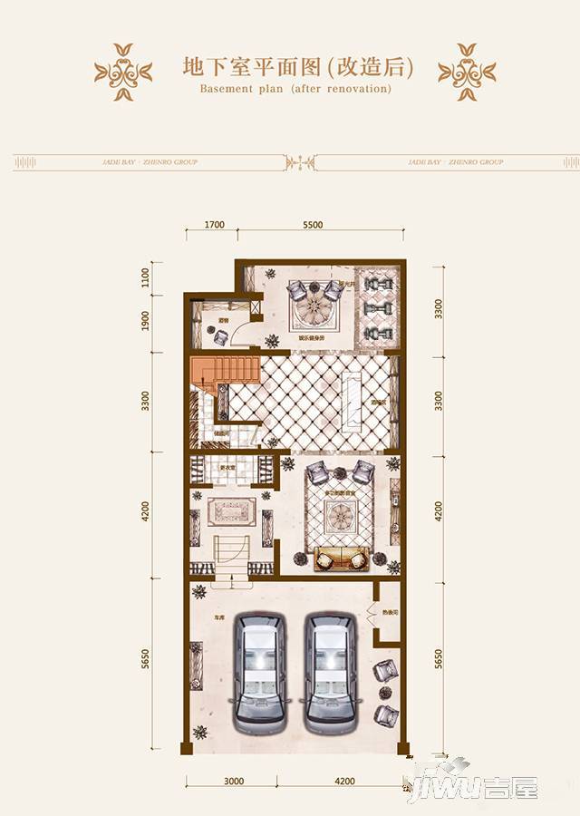 正荣润璟湾5室3厅4卫173㎡户型图