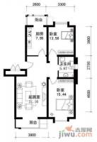 小镇西西里2室1厅1卫92.2㎡户型图