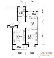 小镇西西里1室1厅1卫70.4㎡户型图